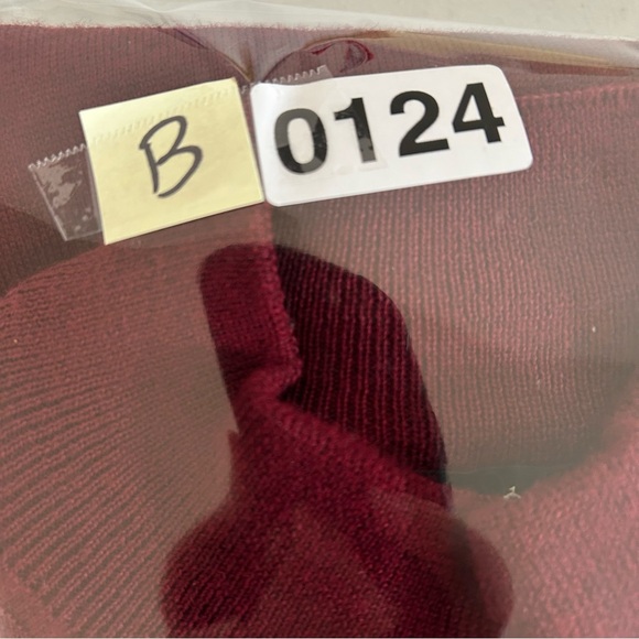 Montechiaro Vintage Mock Neck Wool Sweater Size 52/ Large Made In Italy Red - Picture 8 of 10